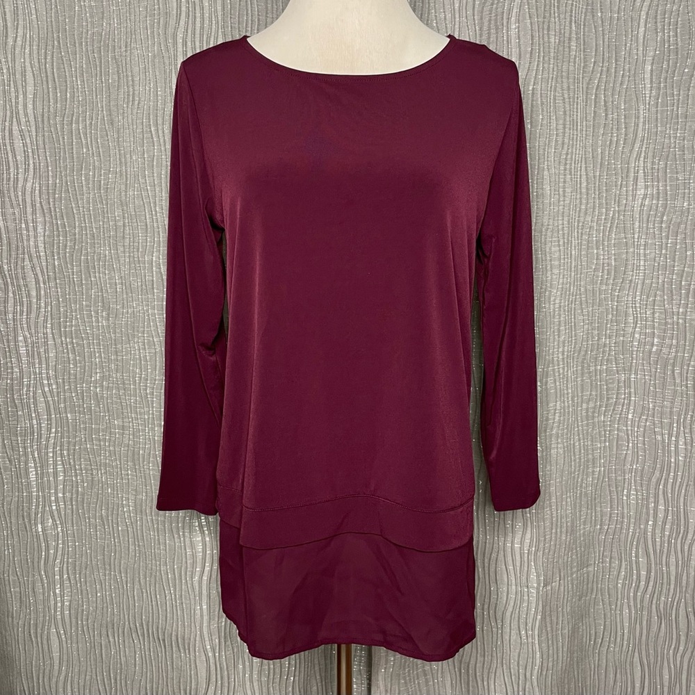 Ivanka Trump chiffon border tunic